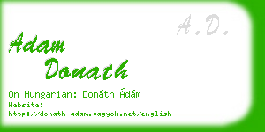 adam donath business card